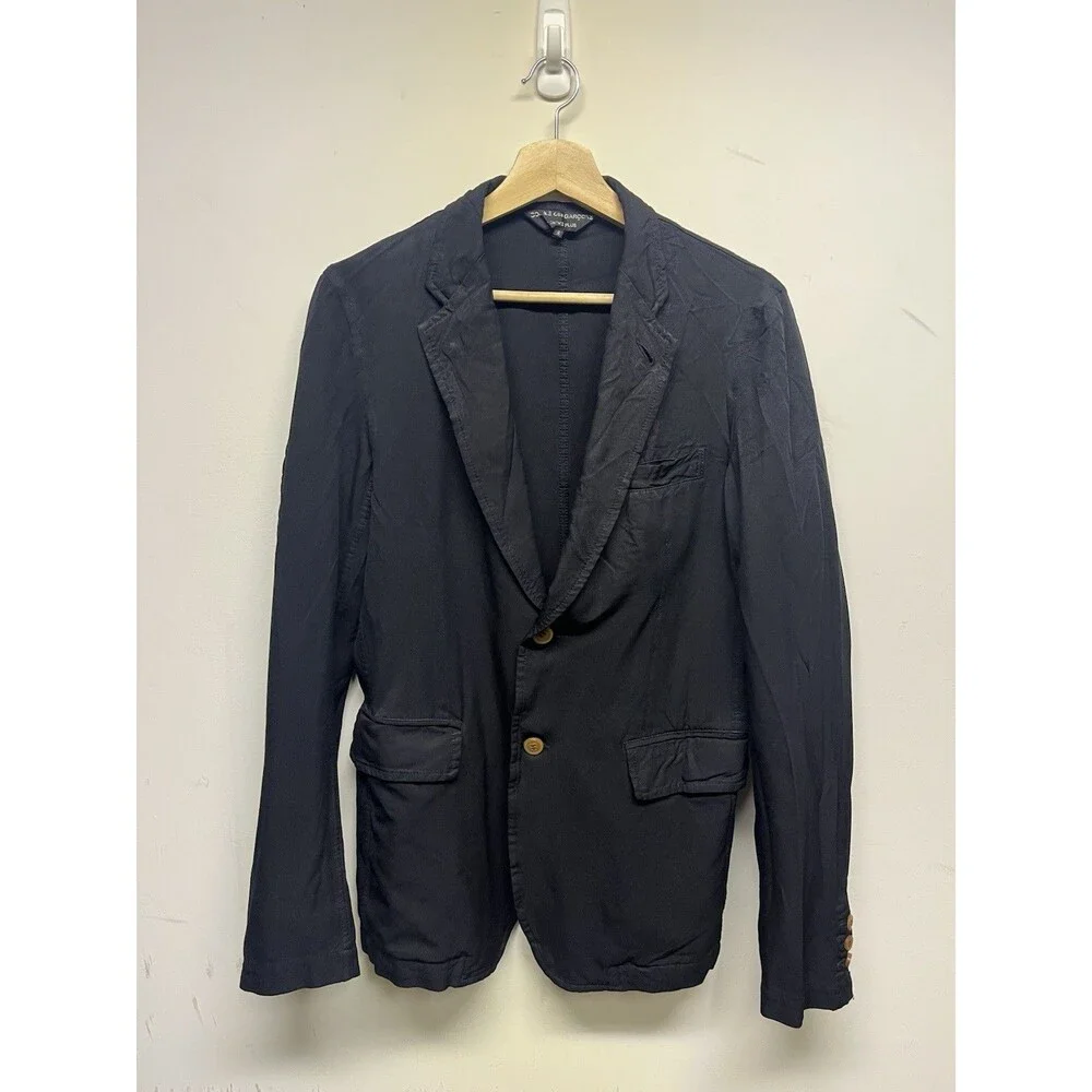 Comme des Garçons Homme Plus Black Blazer – Made in Japan– Brown Buttons - Small
